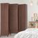 YODOLLA 6-Panel Brown Room Divider 102x72"