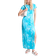 Michael Kors Tie Dyed Stretch Cotton Maxi Dress - Milos Blue