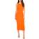 1.State Back Cutout Cotton Rib Midi Dress - Scarlet Ibis Orange