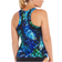 Swimsuits For All Chlorine Resistant High Neck Racerback Tankini Top - Firework