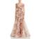 Teri Jon Off The Shoulder Organza Floral Gown - Blush Multi