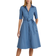 Ralph Lauren Belted Blend Shirtdress - Pale Azure