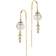 Spirit Icons Swan Earrings - Gold/Transparent/Pearls