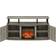 Furinno Jensen Living Room Fireplace French Oak Grey/Black TV Bench 47.2x24.2"