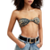 AllSaints Emma Bandeau Bikini Top - Leopard Brown