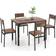 Costway Industrial Style Rustic Brown Dining Set 28x43" 5