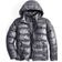 Guess Men's Mid Weight Puffer Jacket with Removable Hood - Smoke