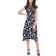 Karl Lagerfeld Print Handkerchief Hem Midi Dress - Black