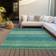 Addison Rugs Chantille Striped Turquoise 60x90"