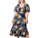 Kiyonna Madrid Maxi Dress - Amber Blossom Print