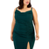 Emerald Sundae Draped Midi Dress Plus Size - Hunter