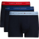 Tommy Hilfiger Essential Logo Waistband Trunks 3-pack - Fierce Red/Well Water/Anchor Blue