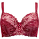 Pour Moi Sofia Lace Embroidered Side Support Bra - Red