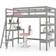 Costway Kids & Teens Twin Size Loft Bed with Desk & Bookshelves 61.5x79.5"