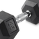 Philosophy Gym Rubber Coated Hex Dumbbell Hand Weight 25lbs