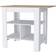 FM FURNITURE Lisbon Kitchen Island White/Macadamia Table