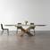 AllModern Albis Walnut/Clear Dining Table 35.5x106"