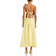 Farm Rio Palm Tree Cutwork Midi Dress - Yellow