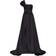 Milla High Slit Taffeta Evening Gown - Black