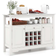 Costway Buffet Coffee Bar White Liquor Cabinet 45.5x32.5"