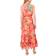 MSK Women's Sleeveless Tie Neck Tiered Maxi Dress - Orange/Multi