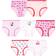 Hello Kitty Kid's Briefs 7-pack - White/Pink