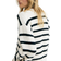 H&M Rib Knit Cardigan - Cream/Striped