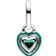 Pandora Me Chakra Heart Mini Dangle Charm - Silver/Green