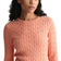 Gant Stretch Cotton Cable Knit Crew Neck Sweater - Peachy Pink