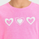 Cat & Jack Girl's Short Sleeve Hearts Graphic T-Shirt - Neon Pink