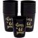 Great Value Plastic Cups Cheers to 60 Years Black/Gold 16-pack