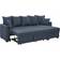 Ebern Designs Corintha Dark Blue Sofa 89.5" 3 Seater