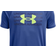 Under Armour Boy's UA Tech Wordmark Logo Short Sleeve - Tech Blue/Midnight Navy/Morph Green