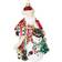 Mackenzie-Childs Cozy Santa and Snowman Multicolour Christmas Tree Ornament 6.8"