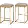 iNSPIRE Q Ervyn Tufted Beige/Gold Bar Stool 26" 2