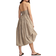 Lucky Brand Poplin Bubble Hem Maxi Dress - Brown Stripe