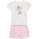 Polo Ralph Lauren Girl's Jersey Bear T-Shirt and Shorts Set - Trophy Cream/Carmel Pink