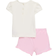 Polo Ralph Lauren Girl's Jersey Bear T-Shirt and Shorts Set - Trophy Cream/Carmel Pink