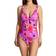 Pour Moi Getaway Frill Tummy Control Swimsuit - Ultraviolet Floral