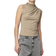 Pieces Madison Draped Sleeveless Top - Taupe Grey