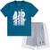 Nike Little Kid's Jordan Galaxy French Terry Shorts Set - Wolf Grey (85D176-G3A)