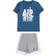 Nike Little Kid's Jordan Galaxy French Terry Shorts Set - Wolf Grey (85D176-G3A)