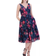 Eliza J Floral Midi Cocktail Dress - Navy Multi