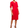 Moe Delicate & Elegant Pencil Dress - Red