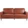 Beliani Modern Minimalist Brown Sofa 204cm 3-Sitzer