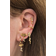 The Earring Shop Cascade Stud - Gold/Transparent