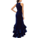 Betsy & Adam Womens Maxi Evening Dress - Navy