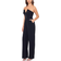 Betsy & Adam Tasha Long Strapless Tuxedo Jumpsuit - Black