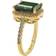 Suzy Levian Halo Ring - Gold/Green/Transparent