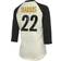 Majestic Threads Najee Harris Pittsburgh Steelers Women's Cream Player Name & Number Tri-Blend Three-Quarter Sleeve T-Shirt